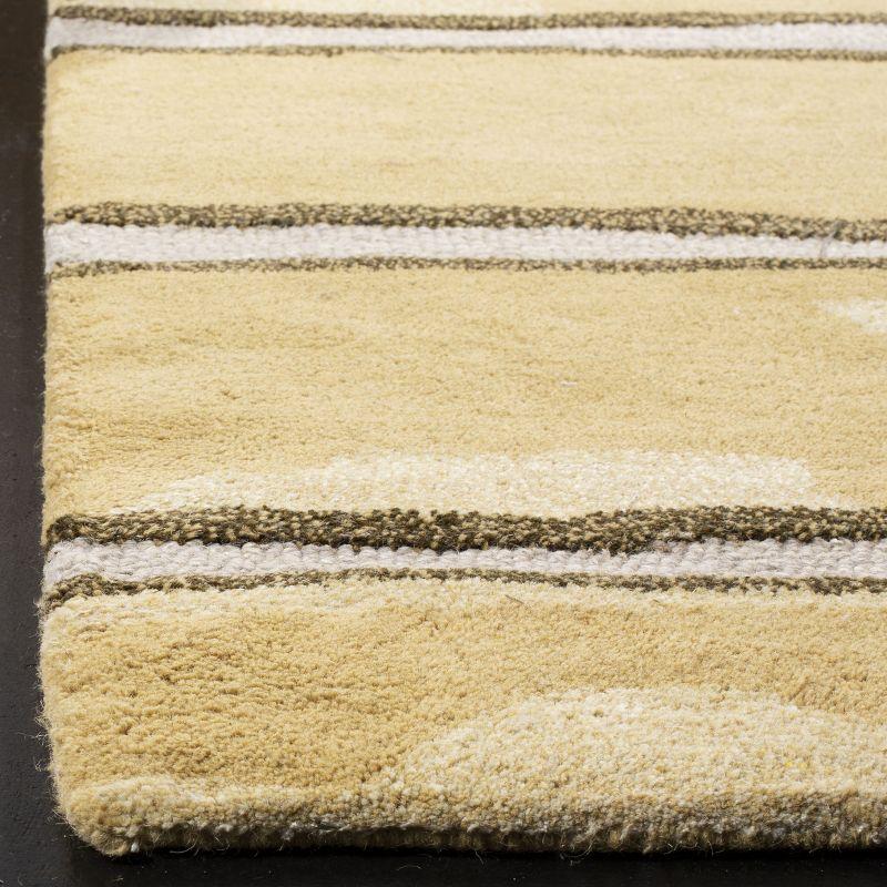 Martha Stewart Chalk Stripe - MSR3617 - Indoor Hand Tufted Area Rugs - Toffee Gold - 9'6"x13'6"