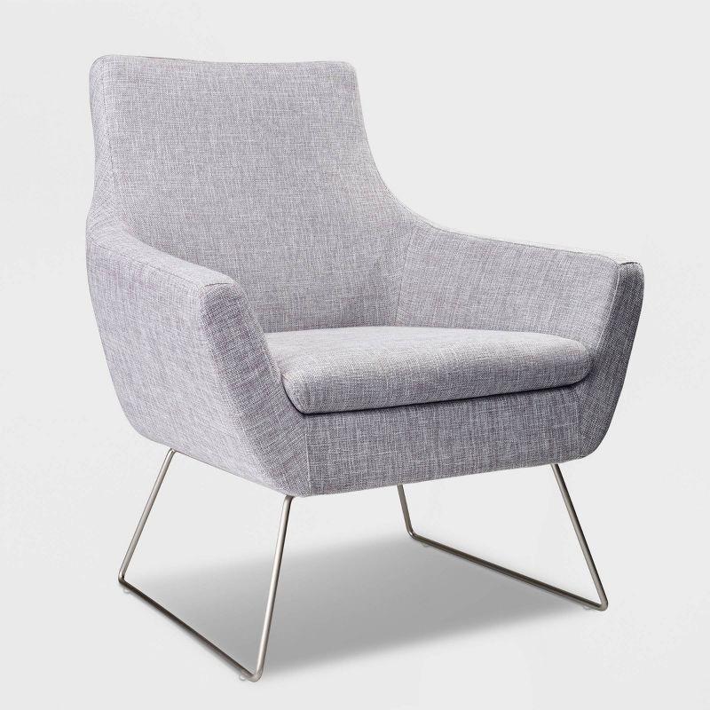 Kendrick Light Grey Metal Accent Chair