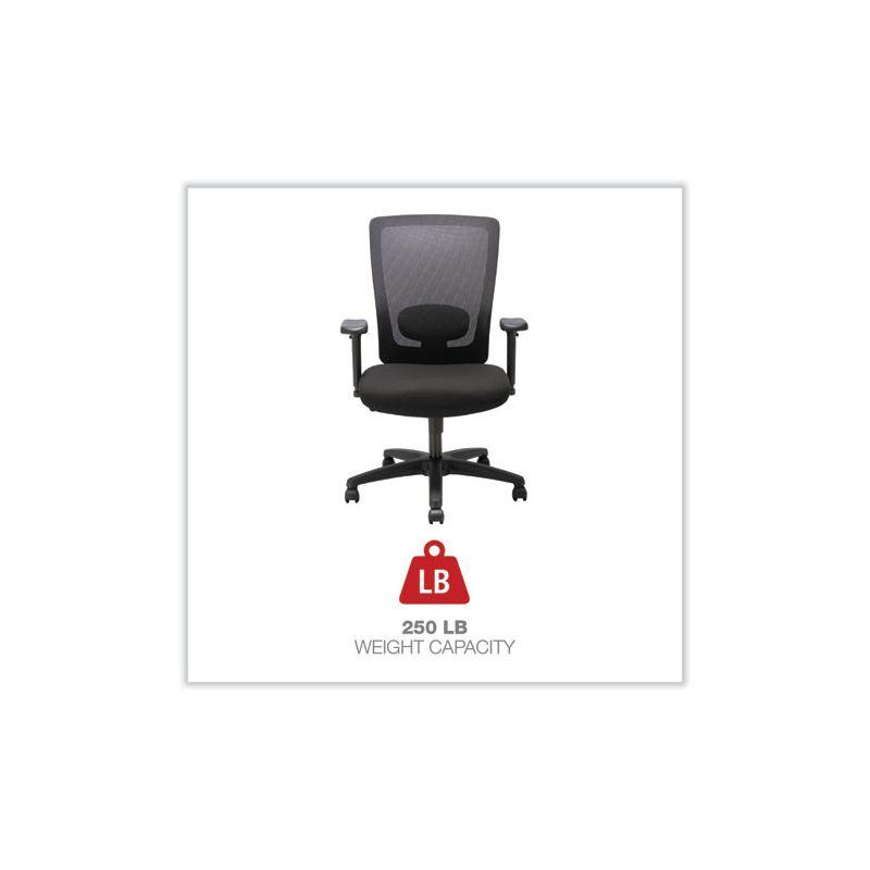 Executive High-Back Black Mesh Swivel Chair with Adjustable Arms