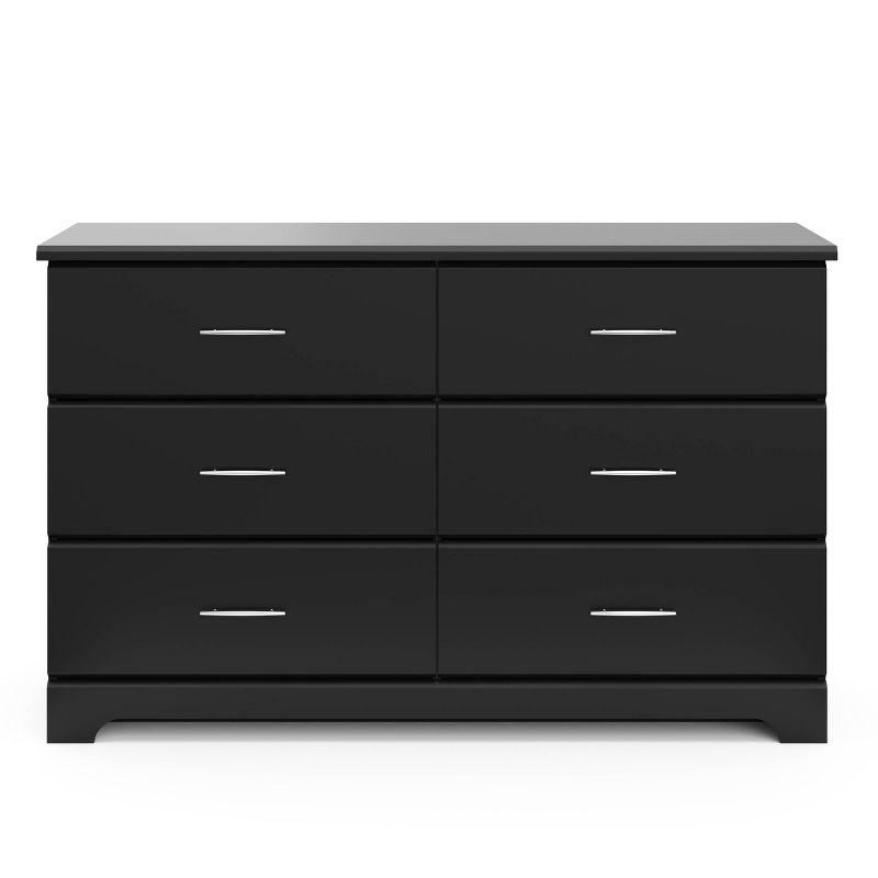 Storkcraft Brookside 6-Drawer Nursery Dresser in Sleek Black