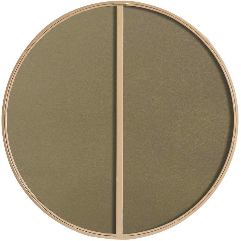 Elegant Lighting Metal frame Round Mirror 28 inch Black finish