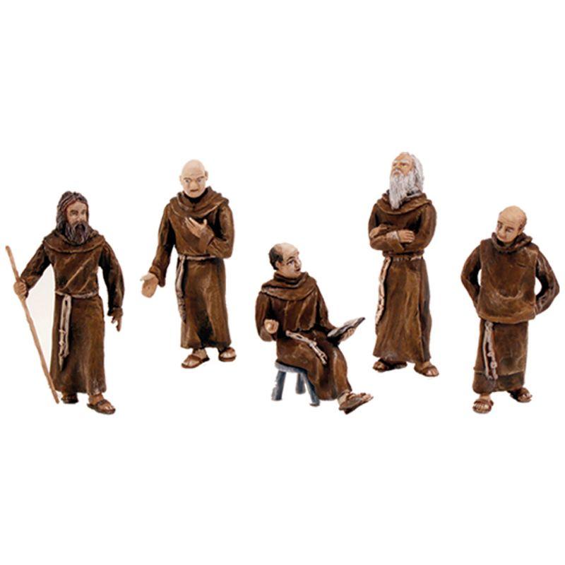 Miniature Friars and Monks Figurine Set for Dioramas