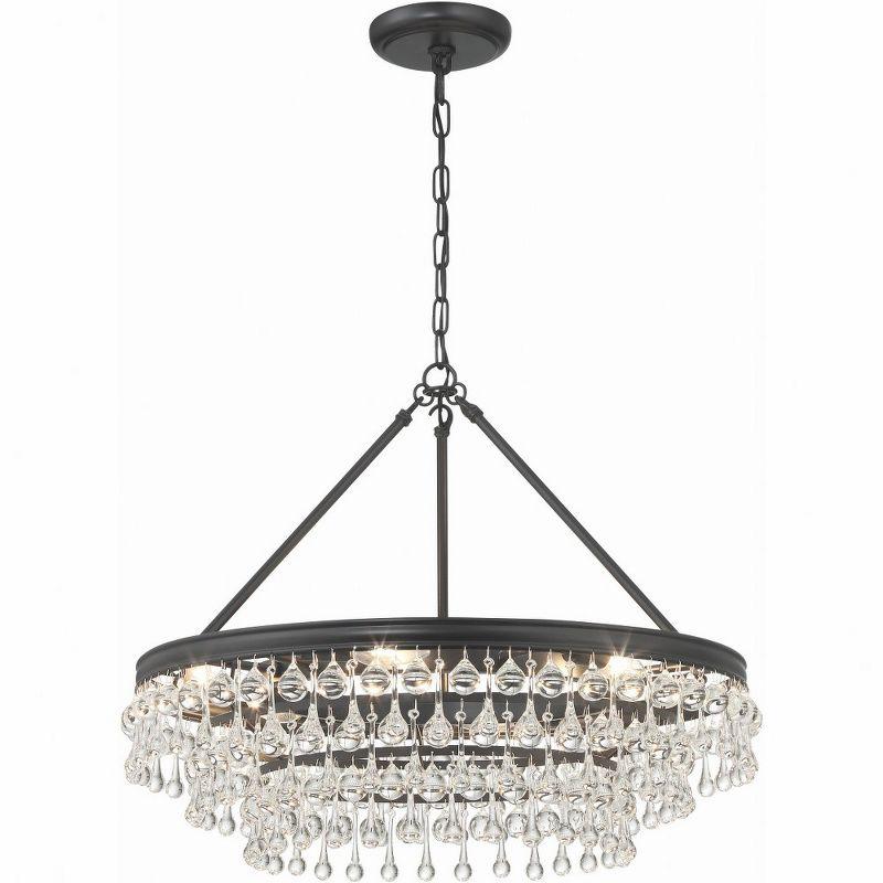Crystorama Lighting Calypso 6 - Light Chandelier in  Matte Black