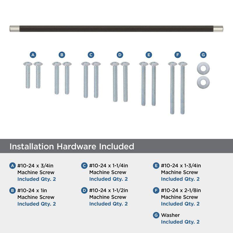 Amerock Esquire 24 inch (610mm) Center-to-Center Satin Nickel/Oil-Rubbed Bronze Appliance Pull