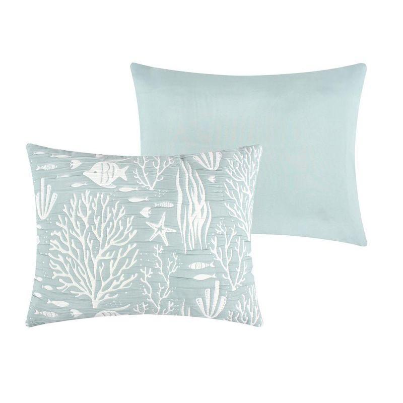 Greenland Home Fashions Marina Luxurious Modern Ultra Soft Pillow Sham Seafoam