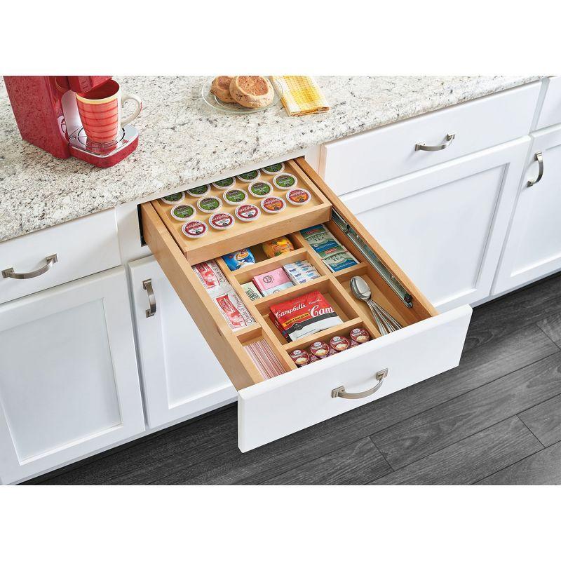 Rev-A-Shelf 4WTCD 15 Inch Tiered KCUP Drawer Organizer with Soft Close Slides