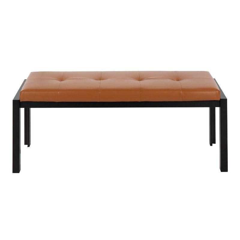 46" Fuji PU Leather/Metal Bench - LumiSource