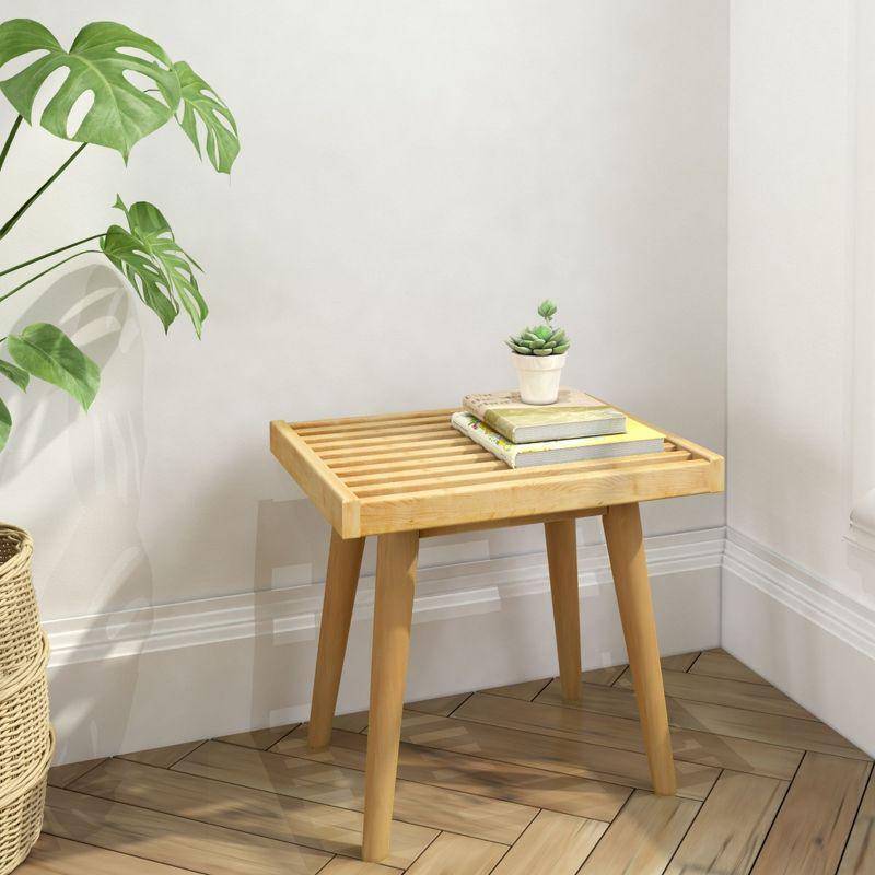 Plank+Beam Entryway Bench, Solid Wood End of Bed Bench for Bedroom, Hallway, Porch, 19”