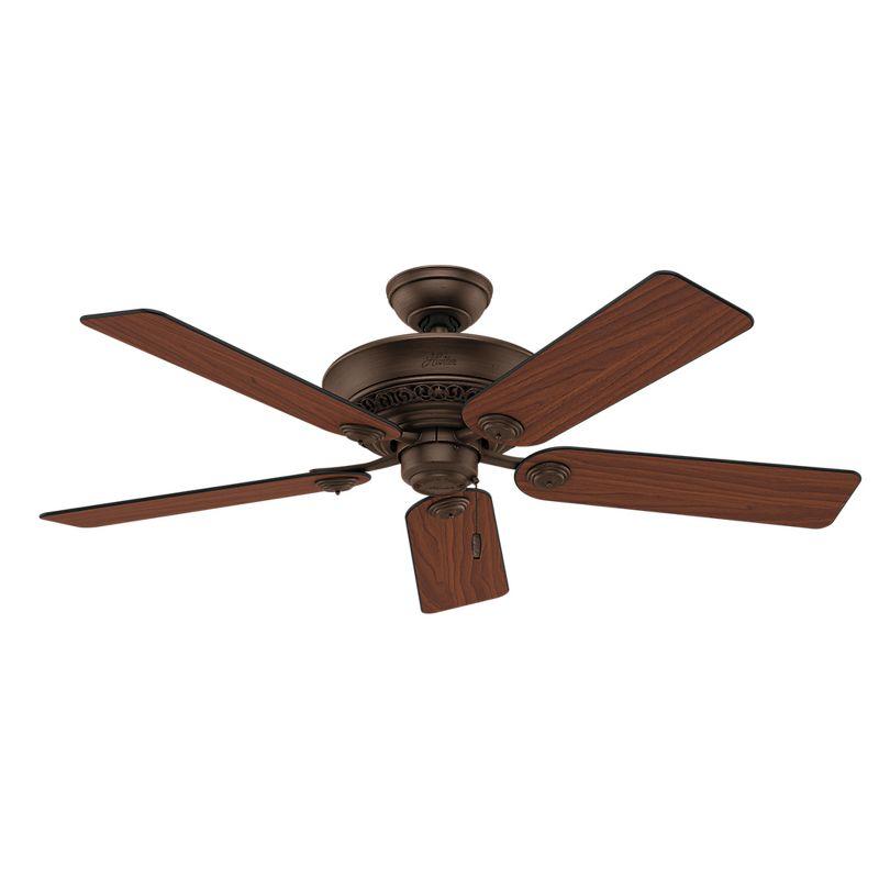 Italian Countryside 52" 5 - Blade Standard Ceiling Fan with Light and Pull Chains