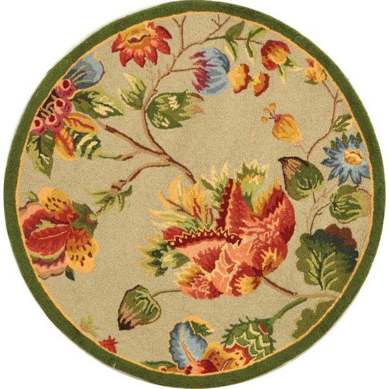 Chelsea HK331 Handmade Area Rug - 3' Round - Sage - Safavieh
