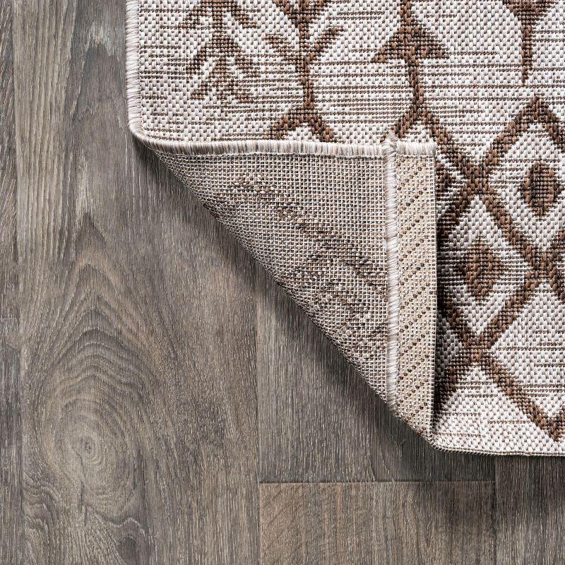 3'x5' Tokay Bohemian Geometric Indoor/Outdoor Area Rug, Beige/Brown - JONATHAN Y