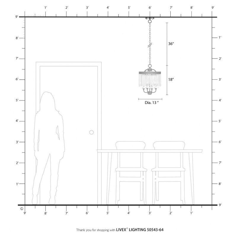 Livex Lighting Ashton 4 - Light Chandelier in  Hand Painted Palacial Bronze