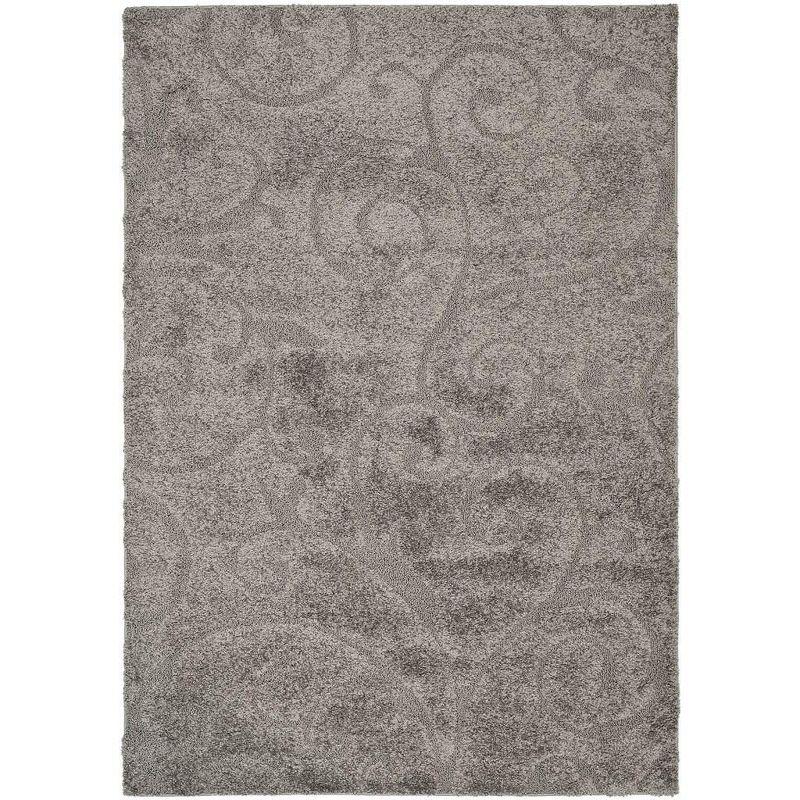 Florida Shag SG455 Power Loomed Indoor Area Rug - Grey - 5'3"x7'6" - Safavieh.