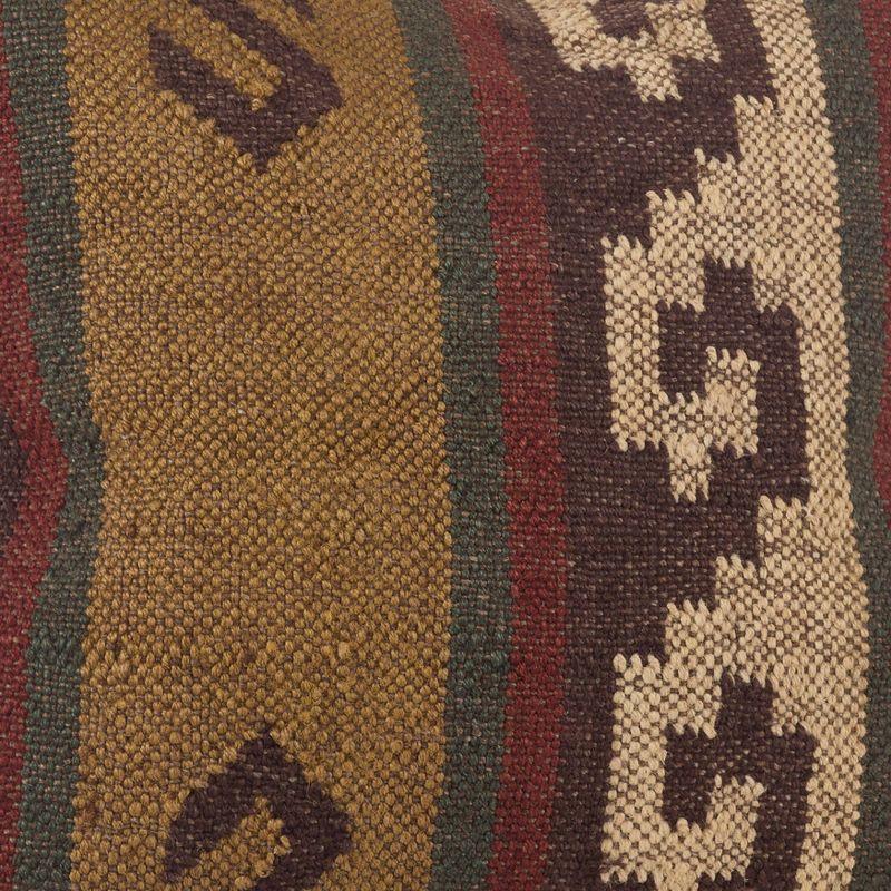 Kilim Design Multicolor Down Filled Square Throw Pillow