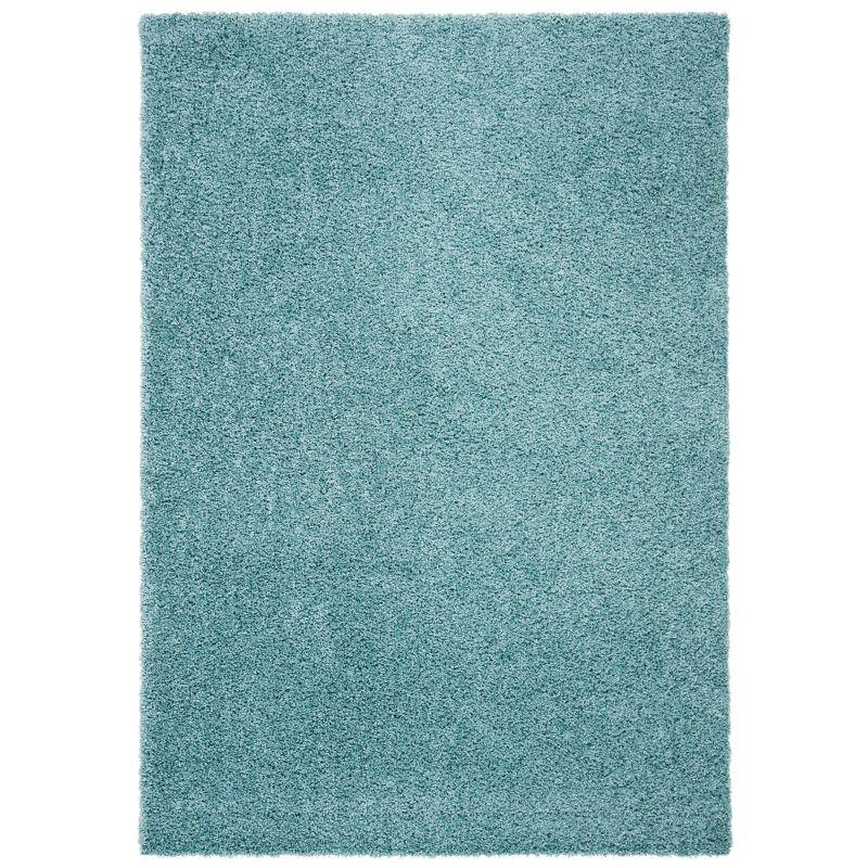 Primo Shag PRM300 Power Loomed Area Rug - Aqua - 5'3"x7'6" - Safavieh.