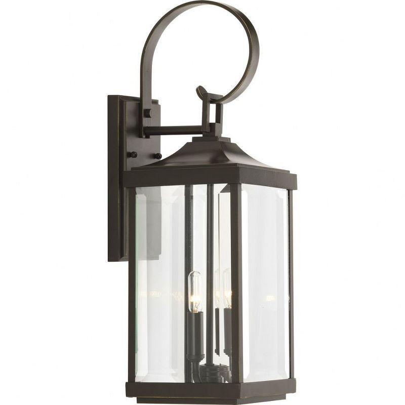 Antique Bronze Traditional 2-Light Outdoor Wall Lantern