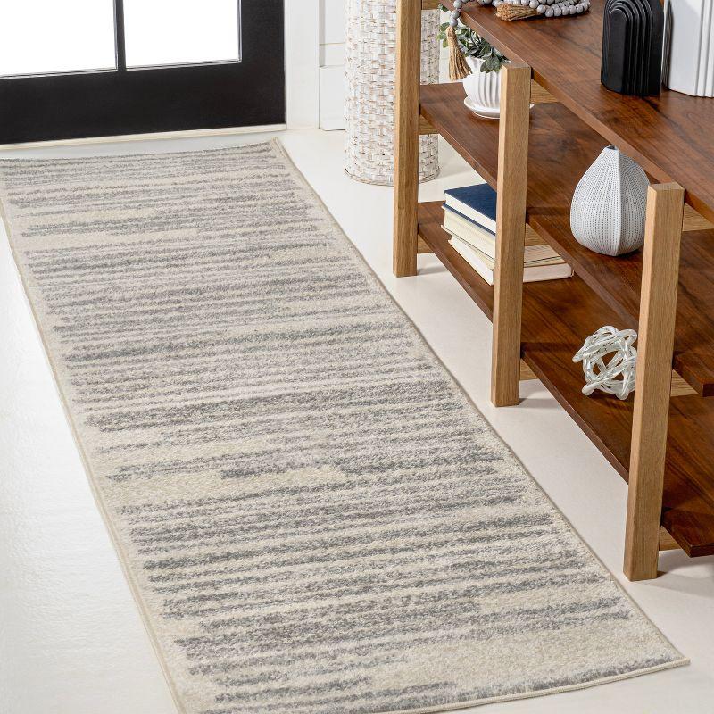 Khalil Modern Berber Stripe Indoor Area Rug - JONATHAN Y