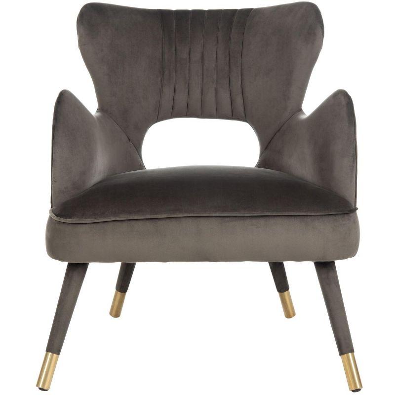 Blair Wingback Accent Chair - ACH4504 - Shale/Gold - Safavieh