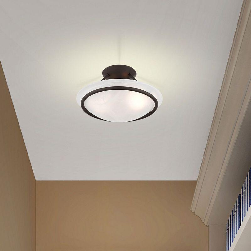 Livex Lighting Newburgh 2 - Light Semi-Flush Mount in  Bronze