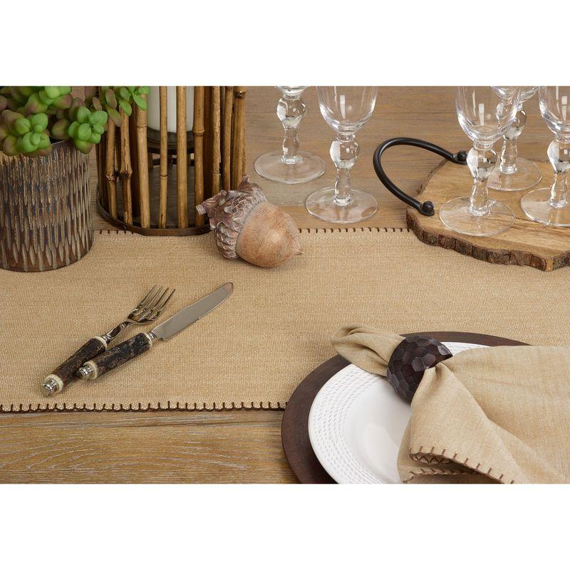 Natural Cotton Whip Stitched Table Runner