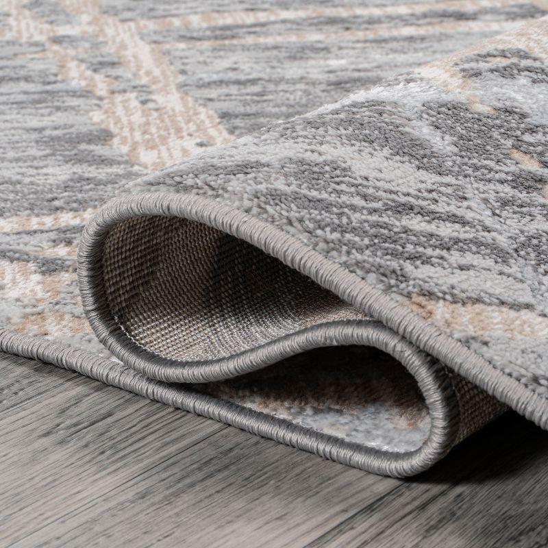 JONATHAN Y Slant Modern Abstract Beige/Gray 8 ft. x 10 ft. Area Rug
