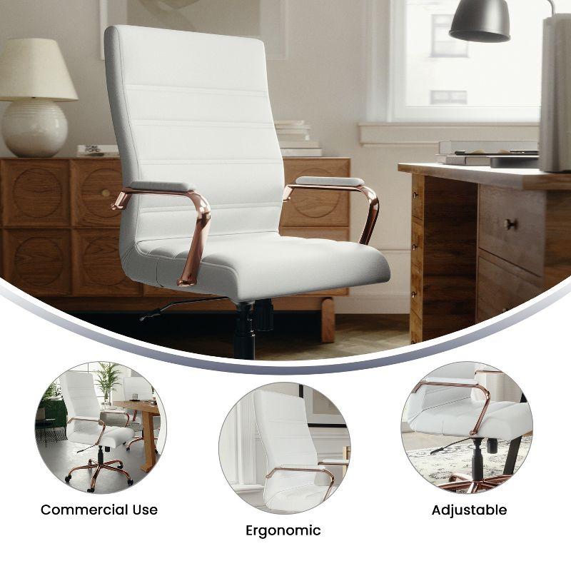 Flash Furniture High Back Executive Swivel Office Chair with Metal Frame and Arms