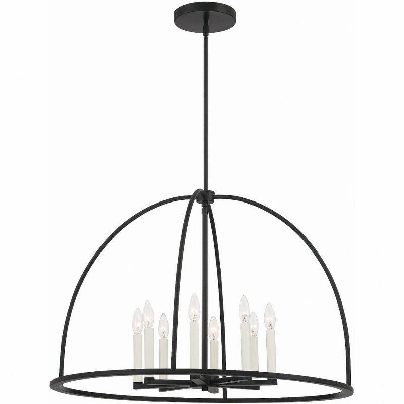 Crystorama Lighting Abbott 8 - Light Chandelier in  Black