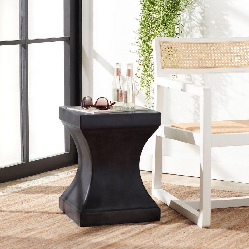 Curby Black Concrete Indoor/Outdoor Accent Stool