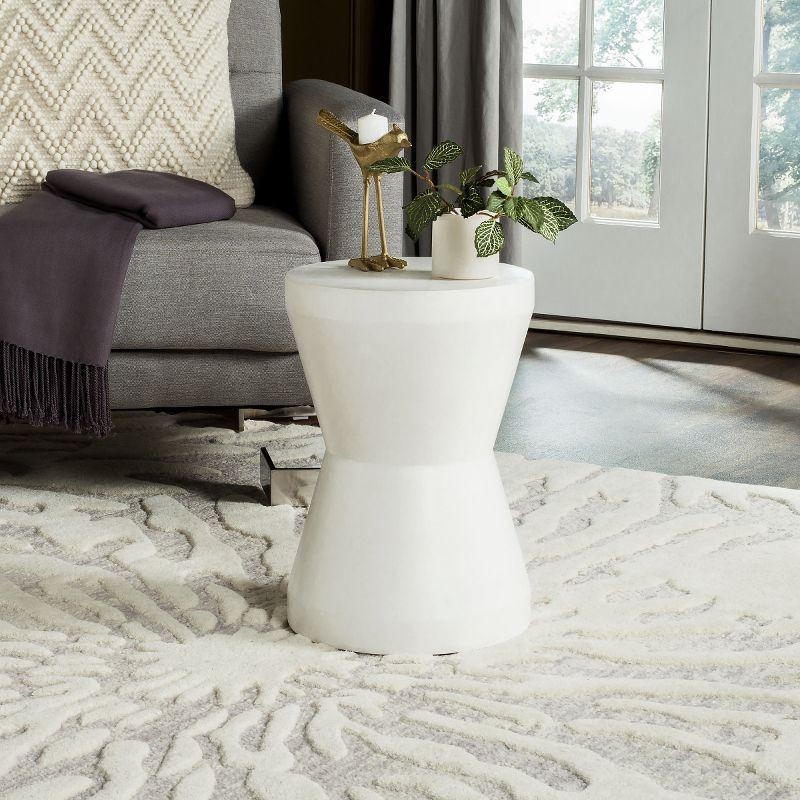 Torre Accent Stool - Indoor/Outdoor - VNN1001 - White - Safavieh