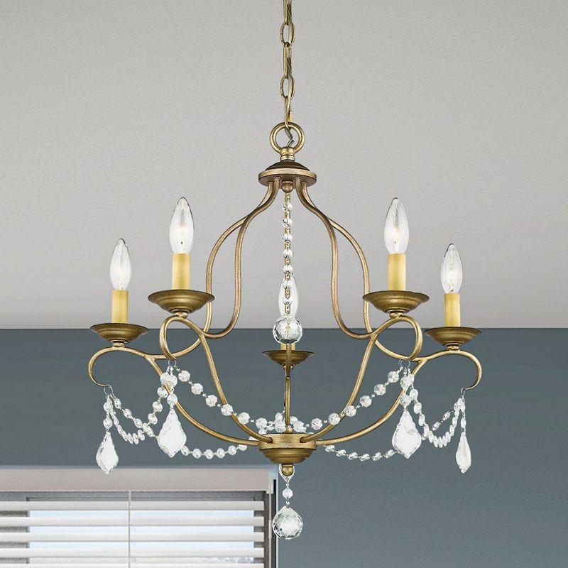 Livex Lighting Chesterfield 5 - Light Chandelier in  Hand Applied Venetian Golden Bronze