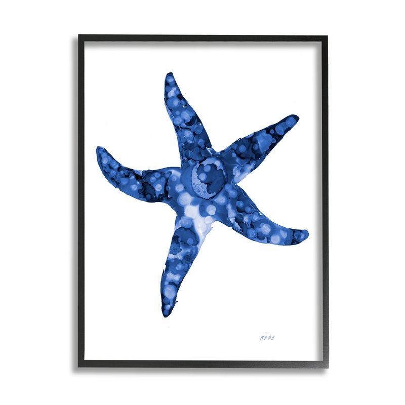 Blue Starfish Canvas Print with Black Frame, 24" x 30"