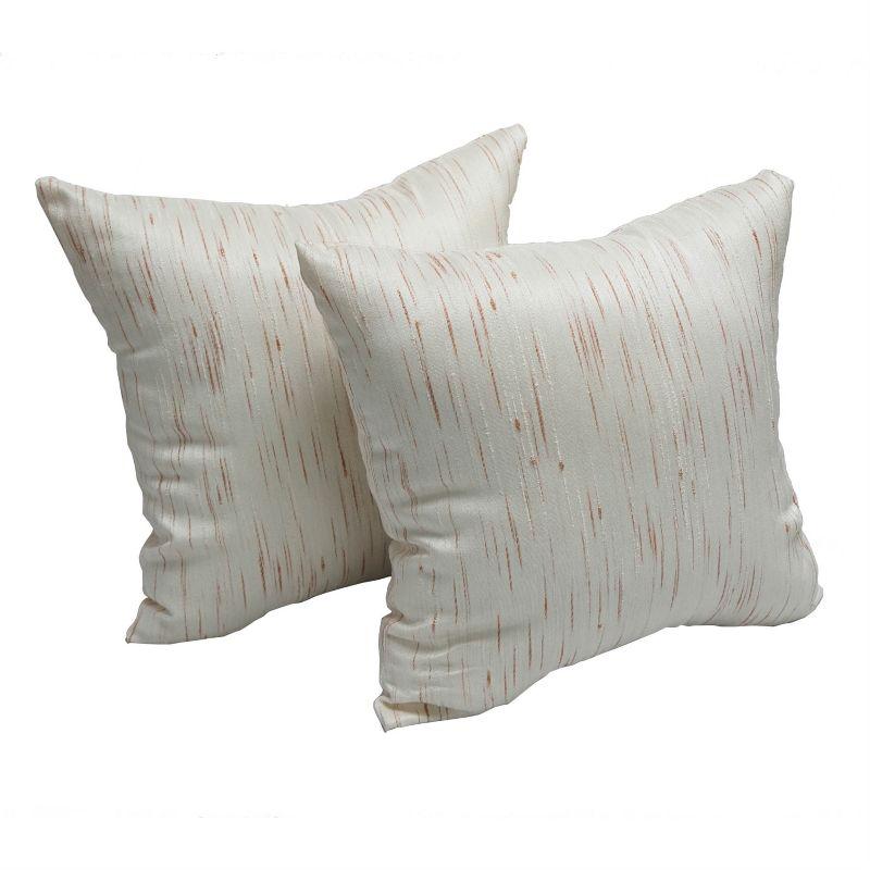 Aspen Cafe 17" Jacquard Throw Pillows with Inserts, Set of 2