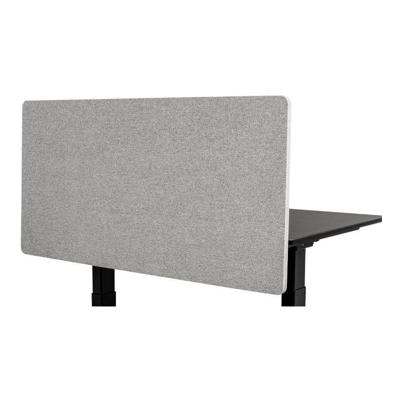 Cool Gray Acoustic Desk Divider with Clamp-On Design