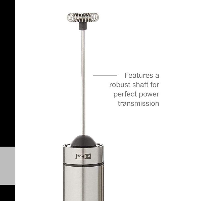 AdHoc Rapido Milk and Sauce Frother - Stainless Steel, 8.25"