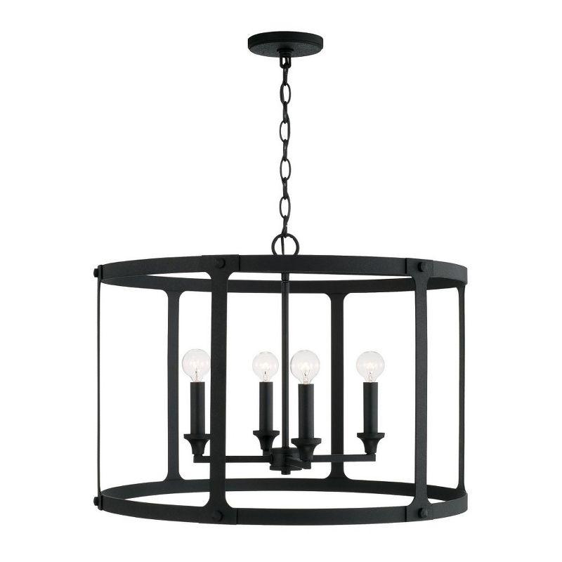 4 - Light Black Iron Lantern Pendant