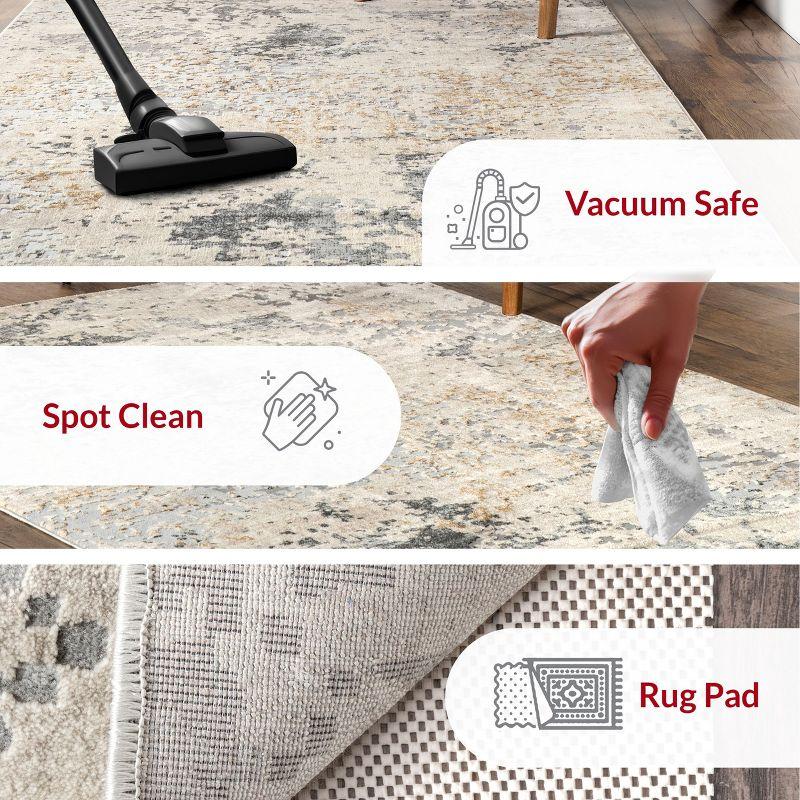 Nuloom Chastin Abstract 6 Square Indoor Area Rug for Living Room Bedroom Dining Room Kitchen, Beige/Grey