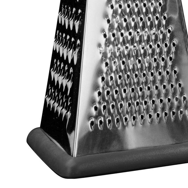 Essentials Stainless Steel 3-Sided Grater with Rubber Base