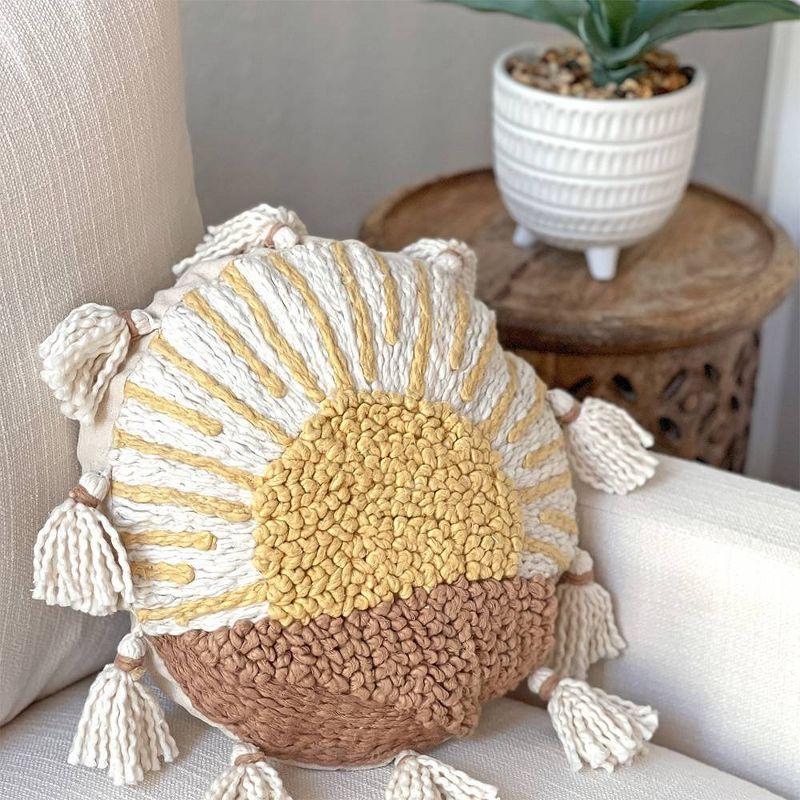 Crane Baby Sunshine Accent Pillow Cover With Insert, 100% Cotton For Baby Nursery, by