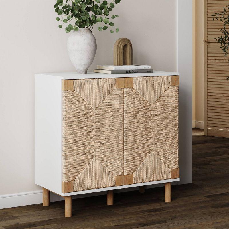Shellie 31.4'' Tall Solid Wood 2 - Door Accent Cabinet