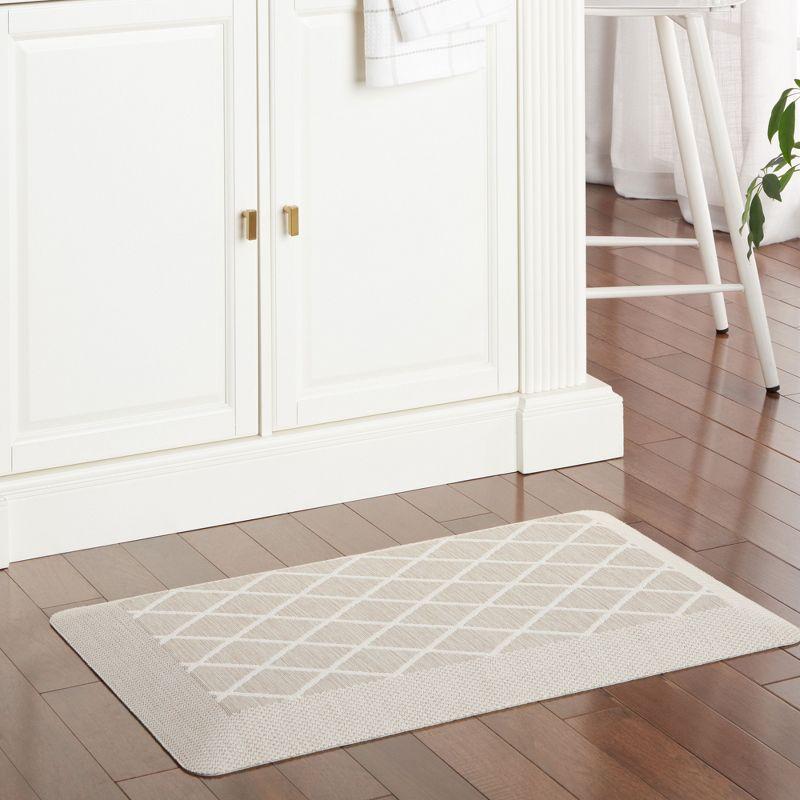 Martha Stewart Miles Modern Diamond Anti-Fatigue Air-Infused Kitchen Mat