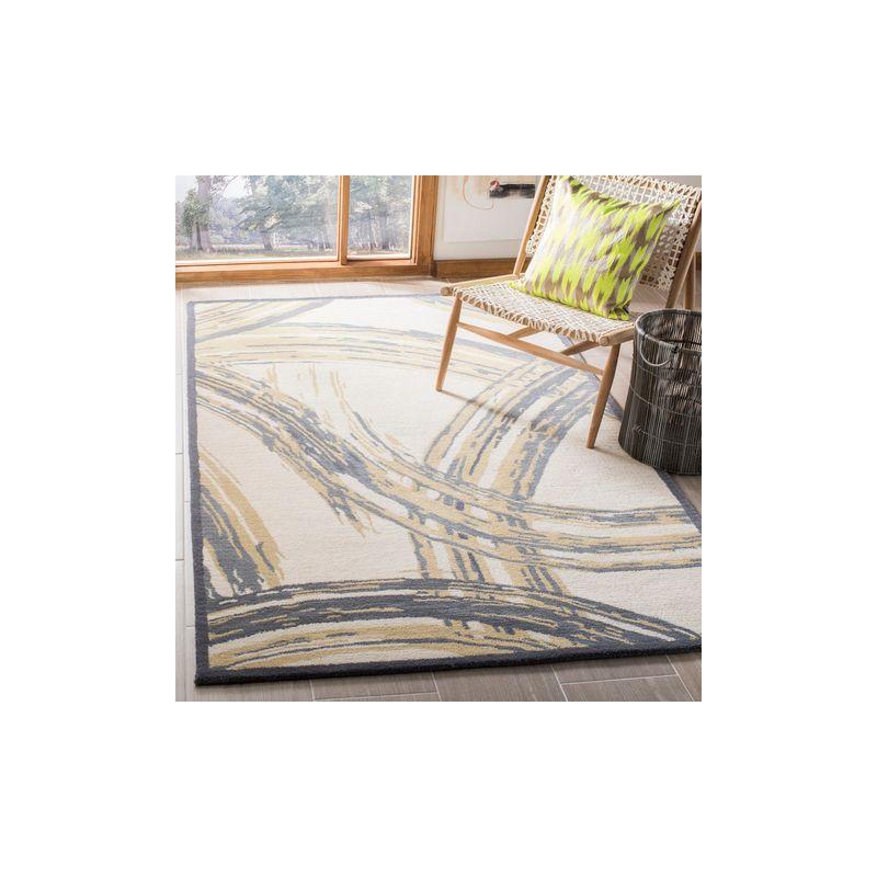 Martha Stewart Paint Strokes - MSR4733 - Indoor Hand Tufted Runners - Cement - 2'6"x4'3"