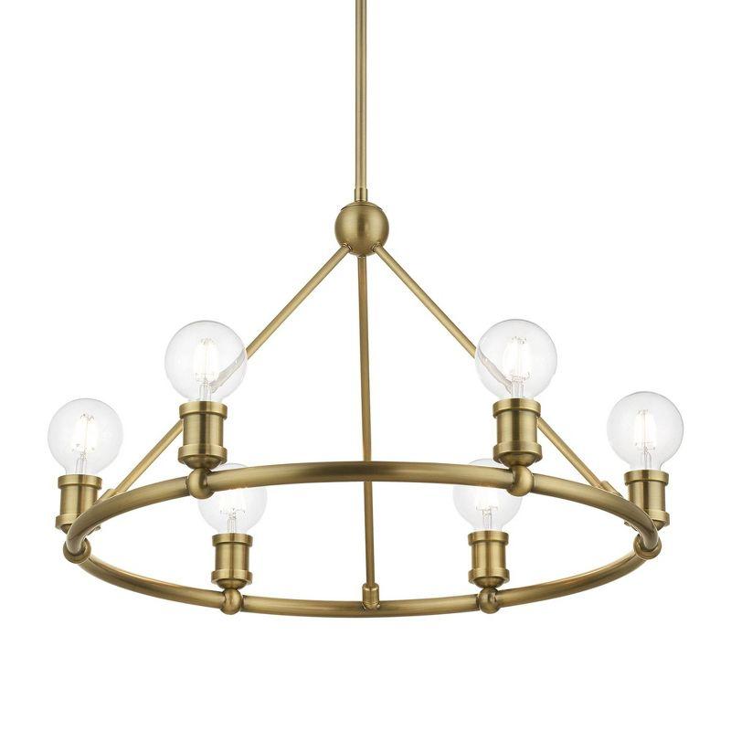 Livex Lighting Lansdale 6 - Light Chandelier in  Antique Brass