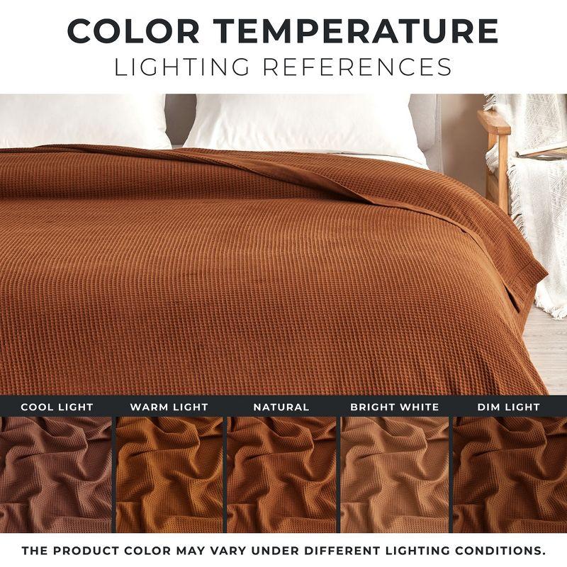 100% Cotton Lightweight Waffle Weave Summer Blanket