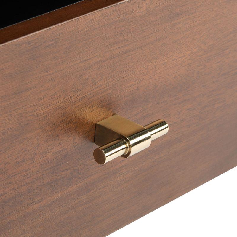 Genevieve Media Stand - Walnut/White - Safavieh.