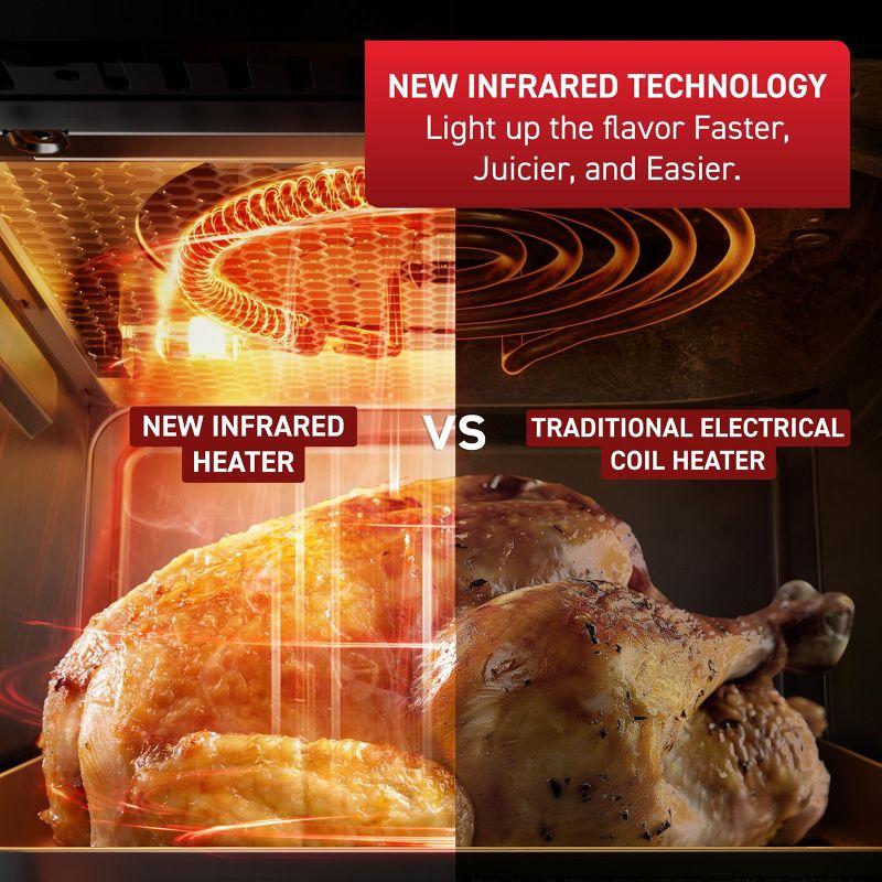 T-fal 6.3 Quart Infrared Air Fryer, 7-In-1 Cooking Functions, Digital Touch Screen, Black