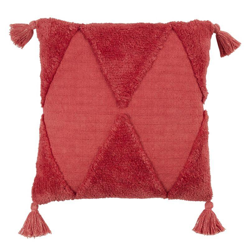 Saro Lifestyle Saro Lifestyle Tassel Design Tufted Diamond Pillow Cover