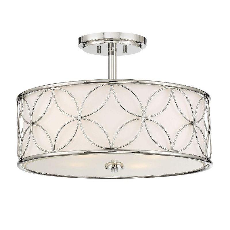 Savoy House Reid 4 - Light Semi-Flush Mount in  Polished Nickel