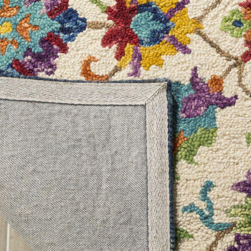 Aspen APN509 Hand Tufted Indoor Area Rug - Ivory/Blue - 5'x5' - Safavieh