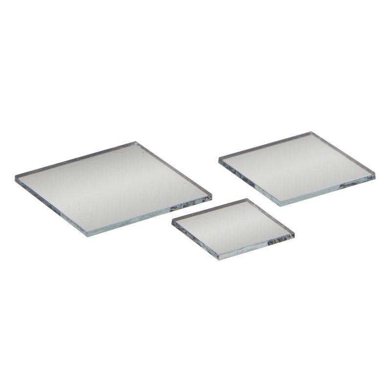 Juvale 150 Pieces Square Mirror Tiles for Centerpieces, Small Glass Mirrors for Crafts, DIY Decorations, 3 Sizes