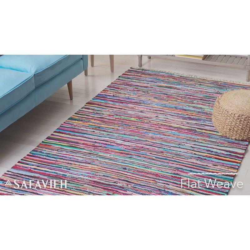 Rag Rug RAR128 Hand Woven Indoor Area Rug - Grey - 4'x4' - Safavieh.